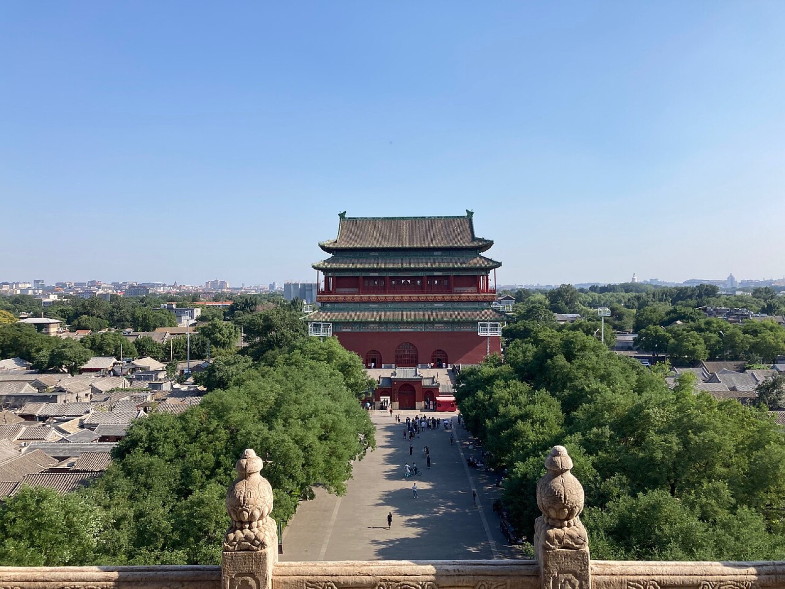 Drum Tower Bell Tower Beijing rooftops