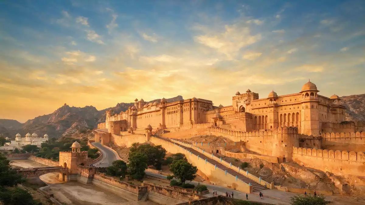 Amber Fort Amer Jaipur hilltop palace Maota lake