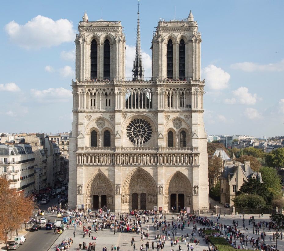 Notre-Dame Cathedral Paris facade towers exterior