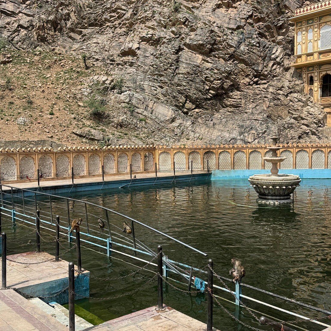 Galtaji temple Jaipur gorge water tanks