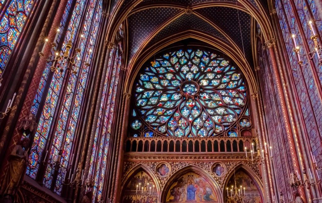 Sainte-Chapelle Paris stained glass windows interior
