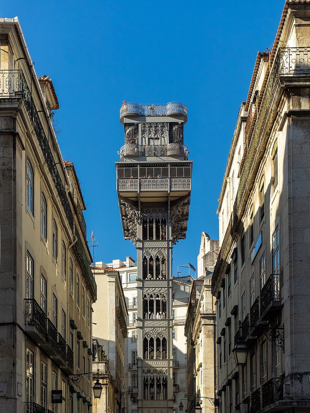 Elevador de Santa Justa iron lift tower Lisbon