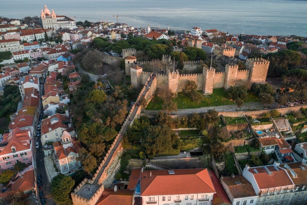 Castelo de Sao Jorge Lisbon castle ramparts