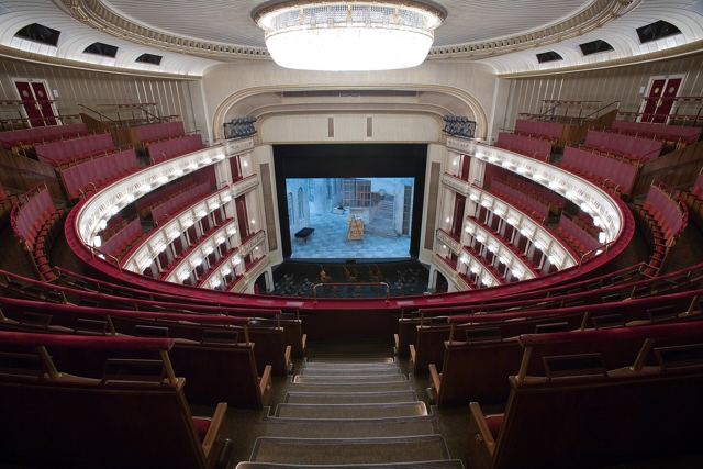 The main auditorium of the Vienna State Opera seen from the stalls