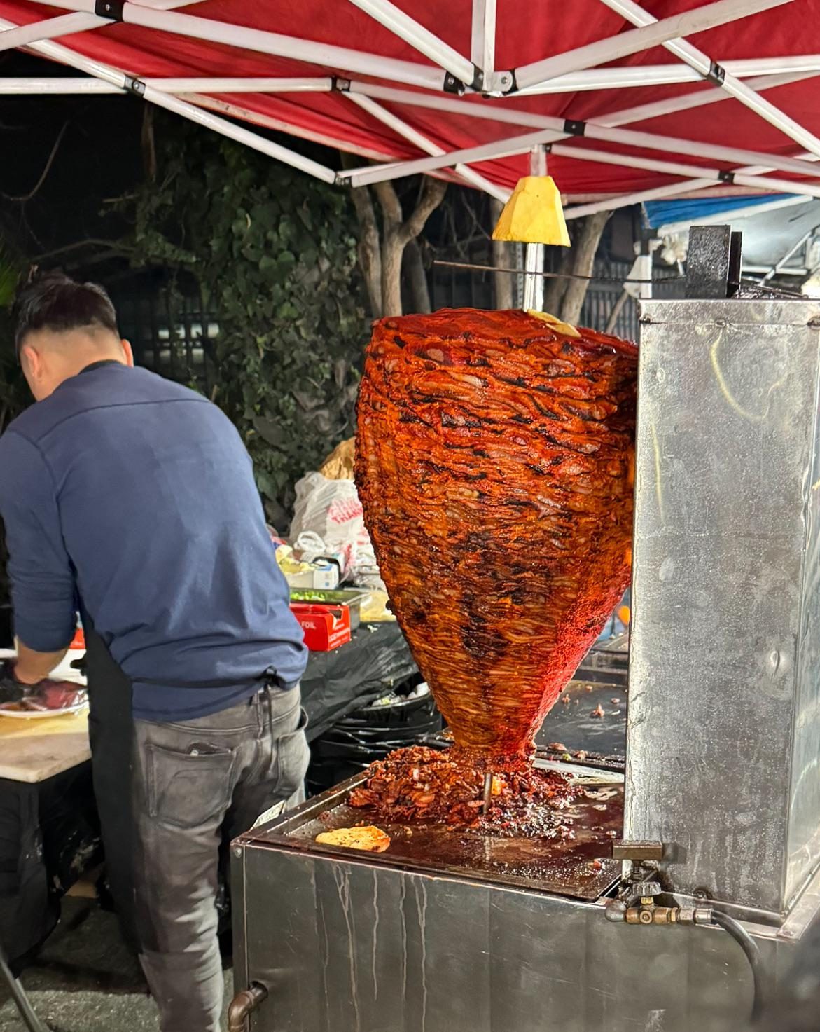 tacos al pastor trompo spit