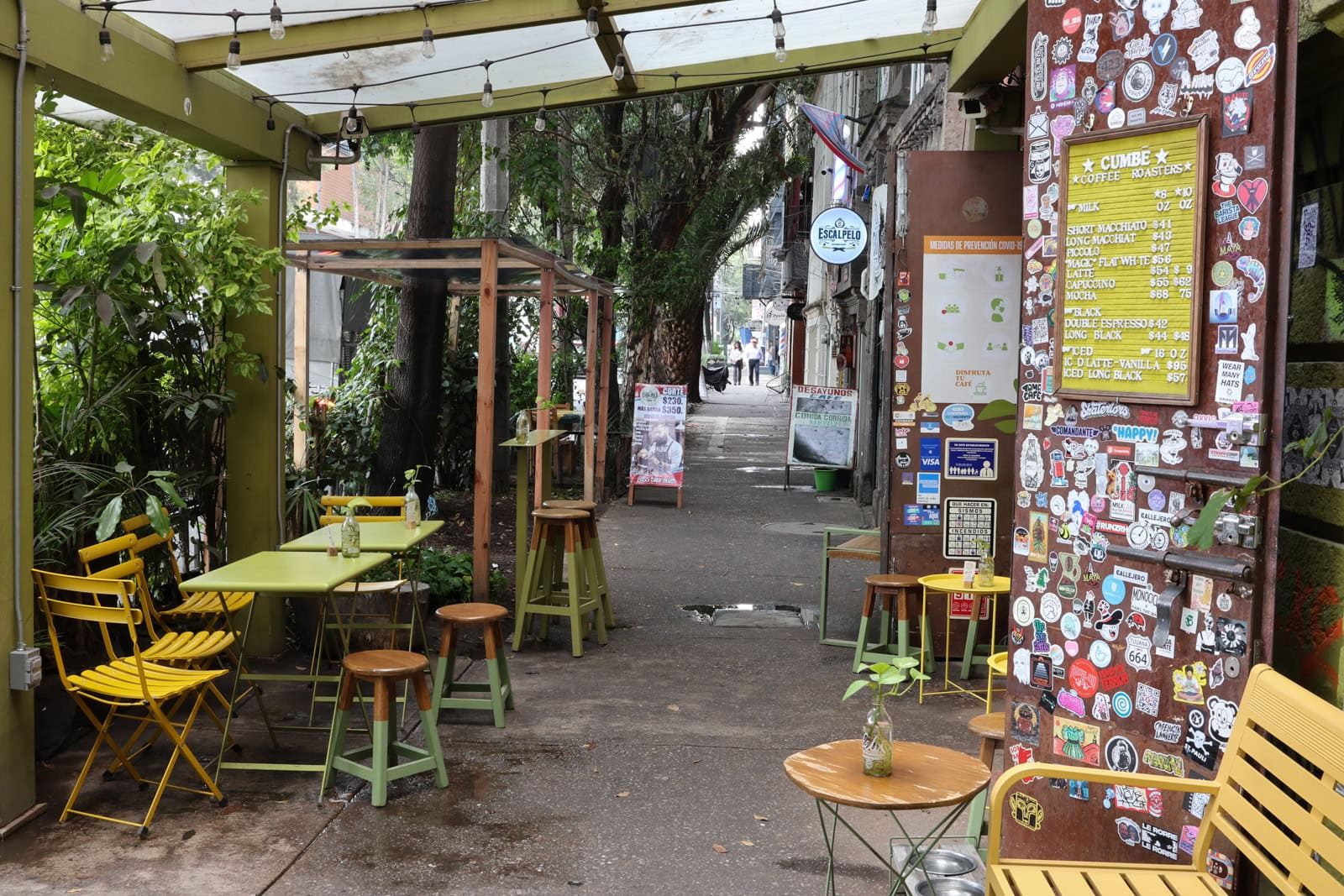 Roma Norte street cafes Mexico City