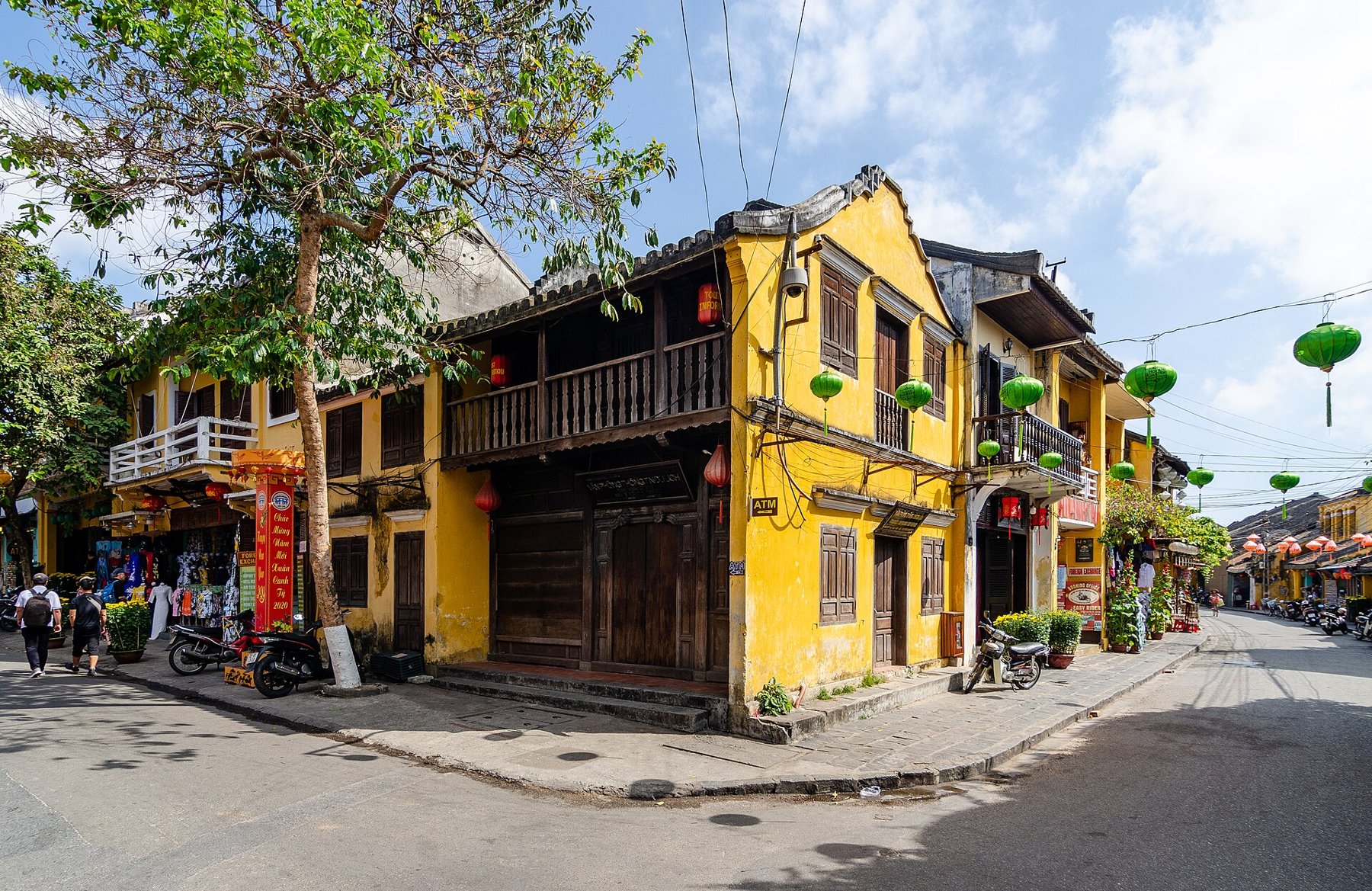 Hoi An Ancient Town yellow shophouses lanterns street