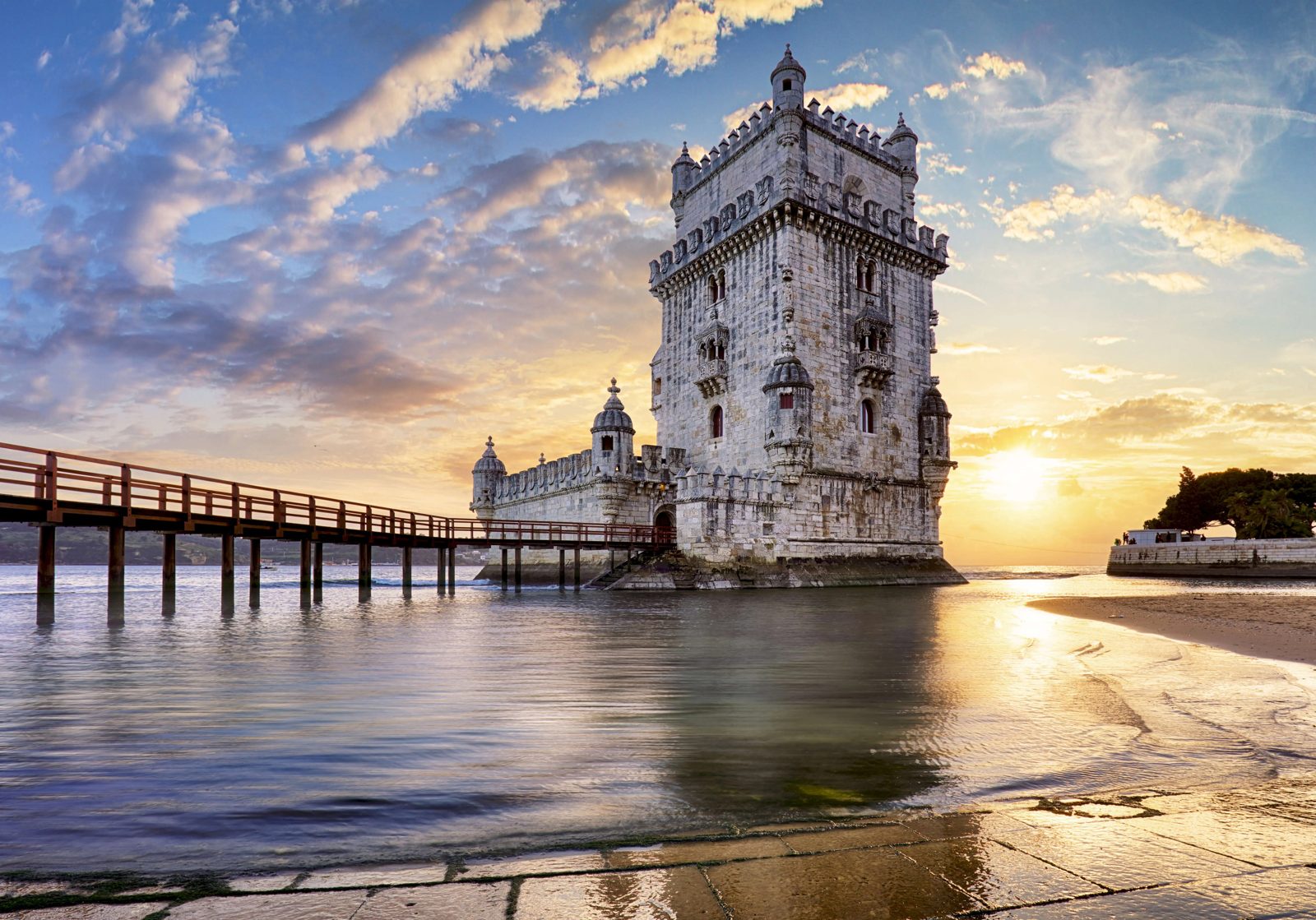 Torre de Belem tower Lisbon riverfront